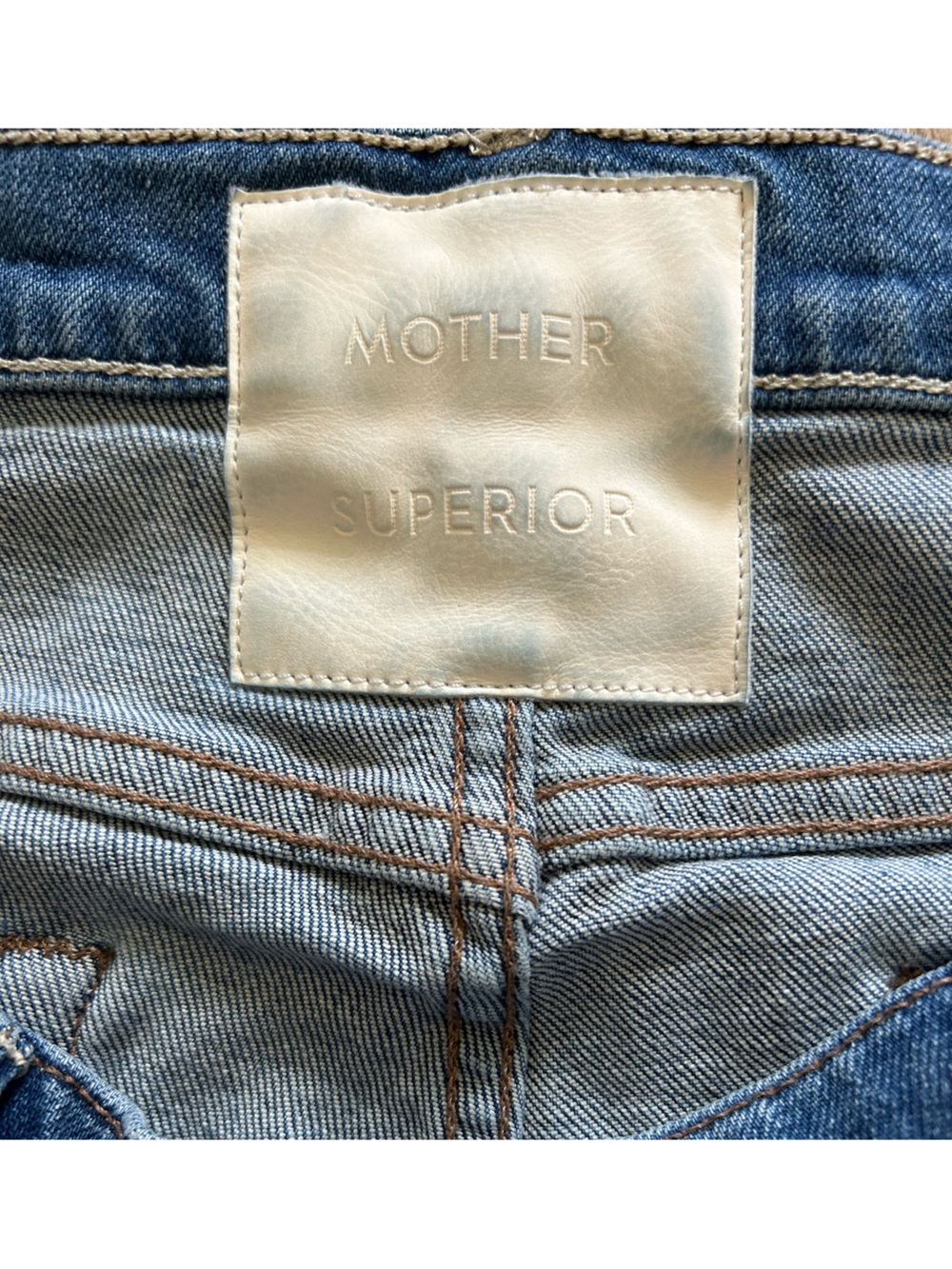 MOTHER Insider Ankle Blue Cropped Jeans size 32 - Picture 5 of 8
